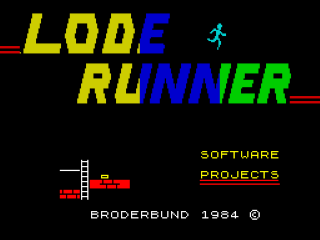 Lode Runner title screen for ZX Spectrum